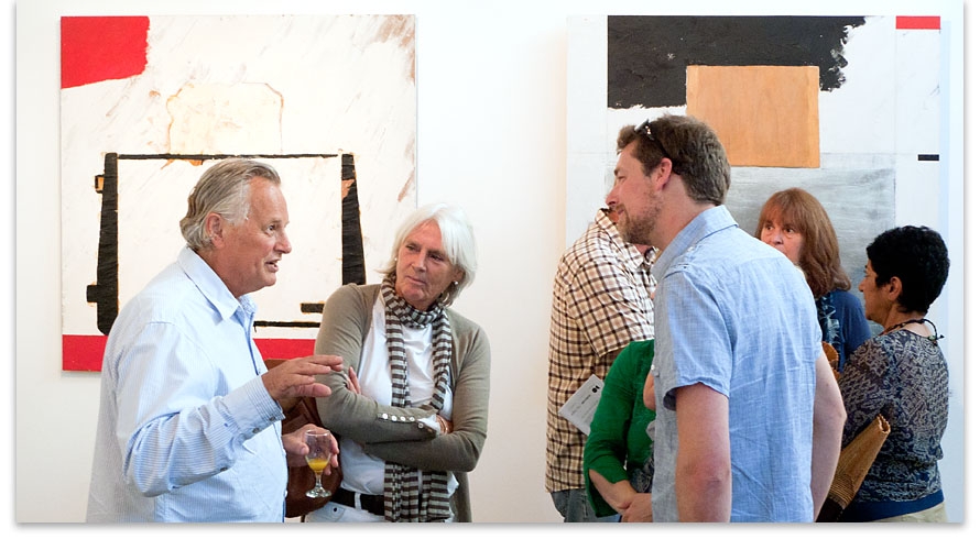 Rodney (far left) at the opening of his exhibition 'Mo's Kitchen - An anthropology of the kitchen' at Depot Artspace in February 2012. 